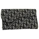 Christian Dior Trotter Canvas Wallet Black Auth hk1508