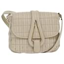 BALLY Shoulder Bag Leather Beige Auth yb629 - Bally