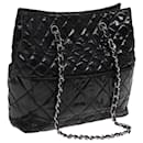 CHANEL Matelasse Chain Tote Bag Leather Black CC Auth bs16447 - Chanel