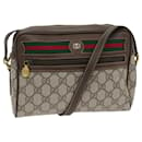 GUCCI GG Supreme Web Sherry Line Sac à bandoulière PVC Beige Rouge Vert Auth 84928 - Gucci