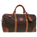 Sac Boston en toile Macadam CELINE en cuir PVC marron doré Auth ar12369 - Céline