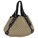 Bolsa de mão em lona GG Horsebit da GUCCI Outlet Bege 336653 Auth am6595A - Gucci