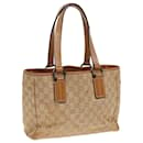 GUCCI GG Canvas Tote Bag Beige 113019 3444 Auth 85129 - Gucci