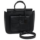 Bolso de mano GUCCI de cuero 2 vías negro 000 2058 0307 6 Auth 84764 - Gucci