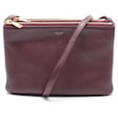 Celine Trio Small Shoulder Bag in Bordeaux - Céline