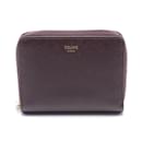 Celine Bordeaux Leather Coin Purse - Céline