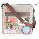 Gucci Soft GG Supreme Monogram Courrier Web Medium Flat Messenger