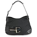 Gucci Black GG Canvas Web Hasler Hobo