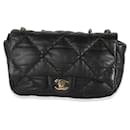 Chanel Black Quilted Calfskin Medium Bubbly Flap Bag