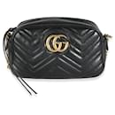 Bolso de cadena GG Marmont pequeño de cuero matelassé negro Gucci