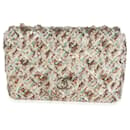 Borsa piccola a flap singolo in paillettes multicolori dorate Chanel