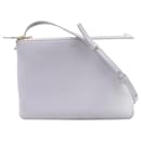 Bolso cruzado de cuero Celine Large Trio en gris - Céline