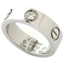 Cartier Platinum 950 Love Band Ring with Diamond