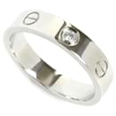 Cartier K18WG White Gold Love Diamond Band Ring