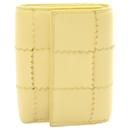 Bottega Veneta Yellow Leather Tri-fold Wallet