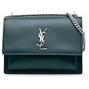 Bolsa de Ombro Saint Laurent Green Medium Sunset