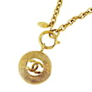 Collier plaqué or Chanel avec le logo Coco