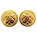 Chanel Gold Plated Clip Earrings