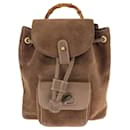 Gucci Wildleder Rucksack mit Bambus