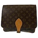 Bolsa de ombro Louis Vuitton Monogram Cartouchiere em PVC marrom