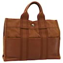 Sac à main Hermes Fourre Tout PM en toile marron Auth BS14838 - Hermès