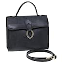 Sac à main en toile Trotter Christian Dior 2Way Noir Auth Yk12322