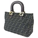 Sac fourre-tout en toile/cuir Fendi Zucca