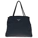 Bolso tote de nylon tessuto con logo triangular de Prada