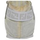 Fendi Zucca Canvas Hand Bag Nylon White Auth 72631