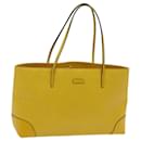 Gucci Diamante Tote Bag Leather Yellow 353397 Auth 70355