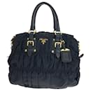 Sac tote en tessuto nylon froncé Prada