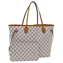 Bolso tote Neverfull Mm Damier Azur Louis Vuitton N41605 Auth Lv 70414