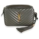 Saint Laurent Storm Grey Calfskin Matelasse Monogram Lou Camera Bag