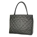 Chanel Black Caviar Leather Tote Bag