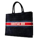 Sac fourre-tout en velours bleu marine Christian Dior