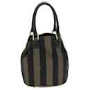 Borsa a mano in tela Pecan FENDI marrone nero Auth ar12316 - Fendi