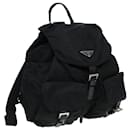 PRADA Backpack Nylon Black Silver Auth ki4696 - Prada