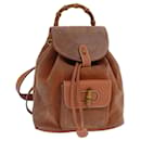 GUCCI Bamboo Rucksack aus Wildleder Orange 003 2058 0030 Auth 85155 - Gucci