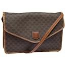 CELINE Macadam Canvas Shoulder Bag PVC Leather Brown Auth mr393 - Céline