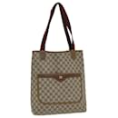 GUCCI GG Supreme Web Sherry Line Tote Bag PVC Beige Rouge 39 02 003 Auth th5206 - Gucci