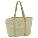 PRADA Handtasche Nylon Silber Beige Auth 85481 - Prada