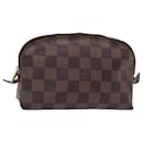 LOUIS VUITTON Pochette Cosmética PM Damier Ebene N47516 LV Auth 84991 - Louis Vuitton