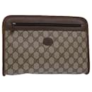 GUCCI GG Supreme Clutch Bag PVC Bege 111 01 037 Auth ki4721 - Gucci