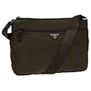 PRADA Shoulder Bag Nylon Brown Auth 85135 - Prada