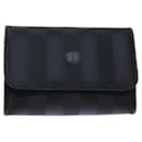 Fendi Pecan Canvas Clutch Bag Black