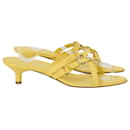 Sandales à talons kitten Tod's en cuir jaune