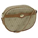 Bolso de hombro de lona de panal Christian Dior en cuero PVC beige