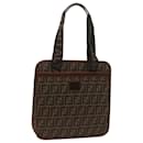 Fendi Zucca Canvas Tote Bag Black Brown