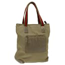 Gucci Sherry Line Tote Bag Canvas Beige Red khaki