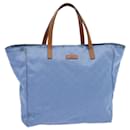 Bolso tote de lona GG Gucci azul